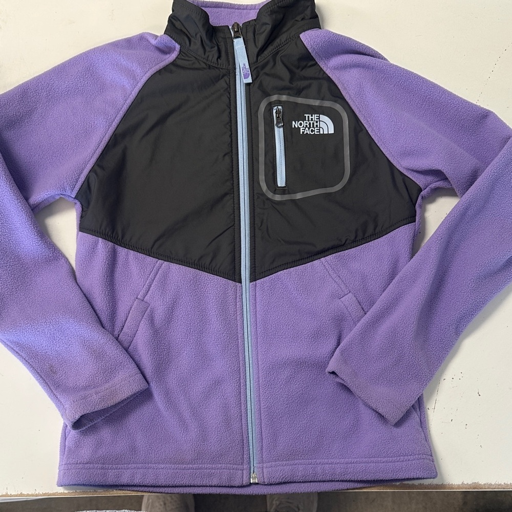 North Face Fleece Girls Lightweight Jacket Lavender 10:12